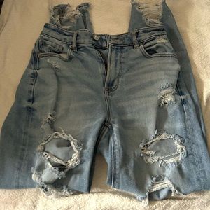 American eagle mom jeans size 0